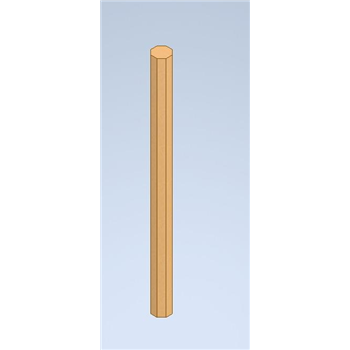 Shaftsbury Accoya Octagon shaped post 1800mm x FS 124mm- product code- F-A-SHBP-1