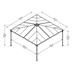 4300 x 4300 Gazebos dimensions