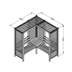 Firenze Corner Arbour measurements