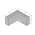 Linear corner planter measurements