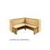 Linear corner planter with seating