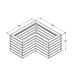 Linear Corner Planter 80cm measurements