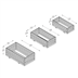 Durham Rectangular planter a set of 3 measurements