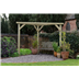 Slatted corner pergola