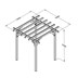 Ultima Pergola 2.4 x 2.4 no canopy measurements