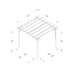 Ultima Pergola- 3.6m  measurements