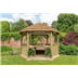 3.6m Hexagonal gazebo cream