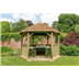 3.6M Heaxagonal Gazebo furnished green
