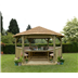 4.7m Hexagonal Gazebo Cream