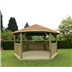 4.7m Hexagonal Gazebo Cream lining