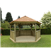 4.7m gazebo cedar unfurnished