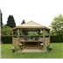4.7m gazebos with timber roof cream