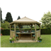 4.7m gazebos with timber roof green