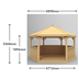 4.7m gazebos with timber roof measurements