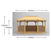 5.1 Premium Oval gazebo measurements