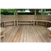 5.1 Premium Oval timber roof gazebo with benches by Forest Garden