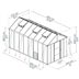 Glory Greenhouse 8 x 16 dimensions