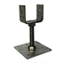 Stainless Steel adjustable post base 150mm high, stirrup post size 100mm SSB1S1