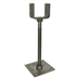 Stainless Steel adjustable post base 330mm high, stirrup 
