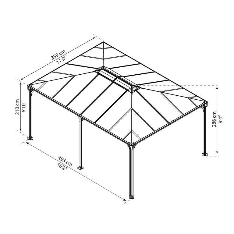 Gazebos dimensions 5000