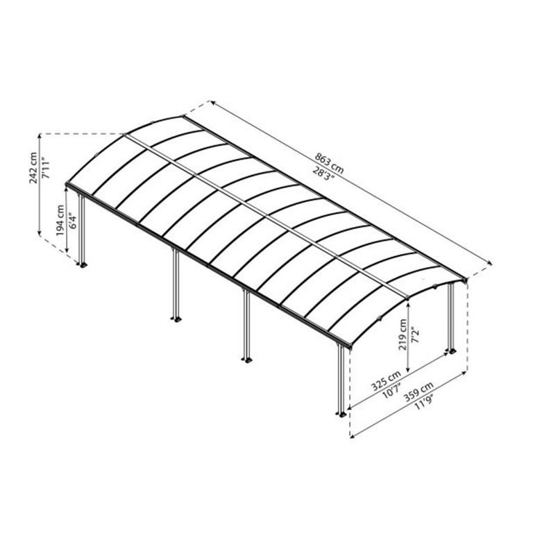 Aluminium car port