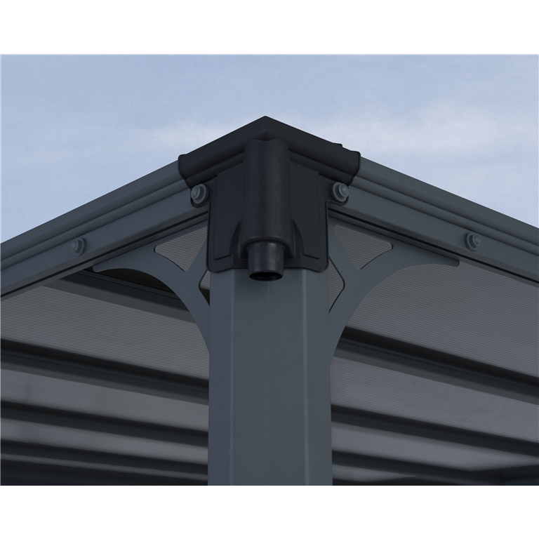 Gazebo with gutter