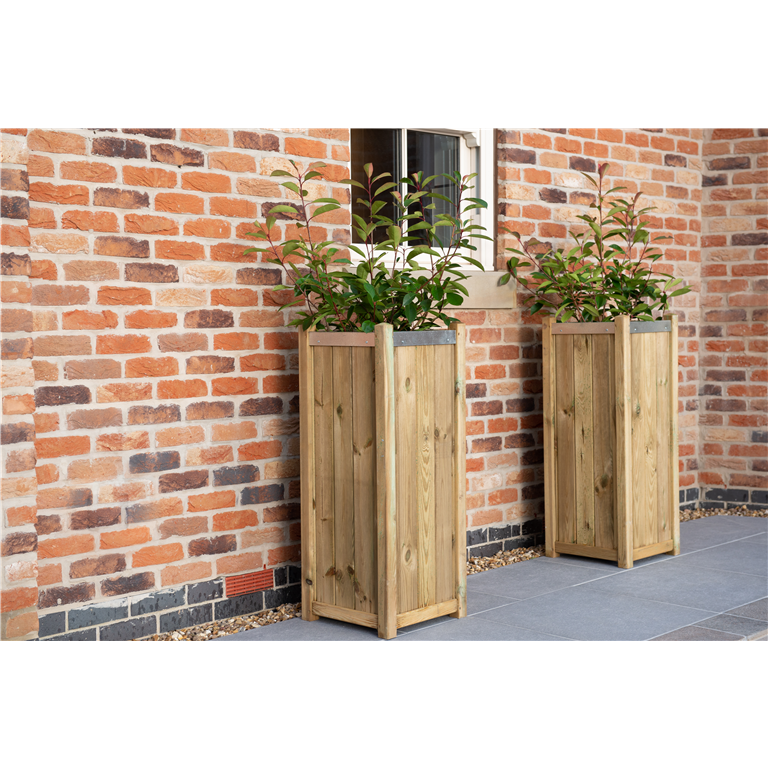 outdoor living Slender tall planter