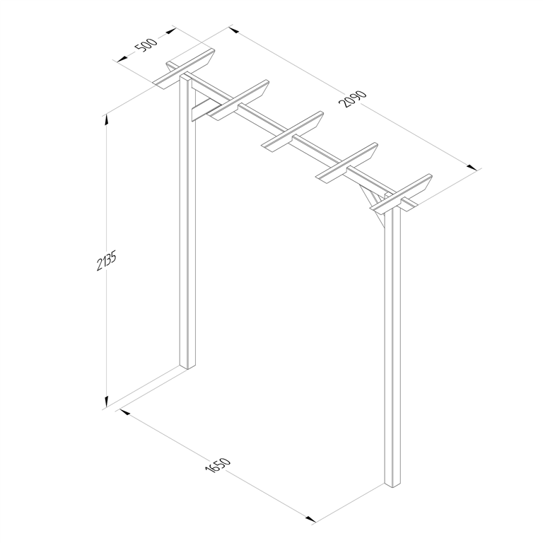 Hanbury flat top arch Measurements