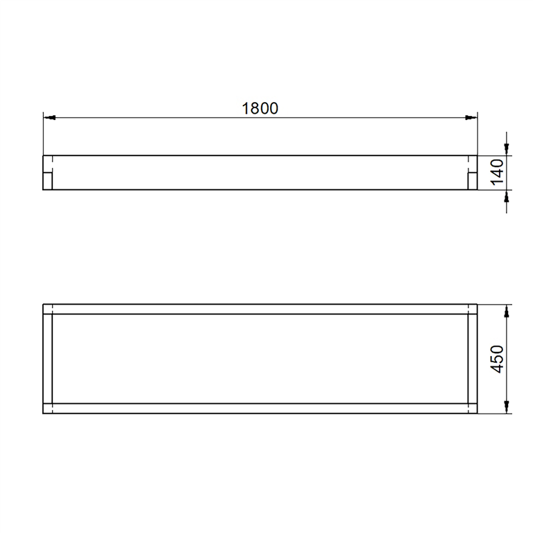 Caledonian Long Raised bed 45 x 180 measurements