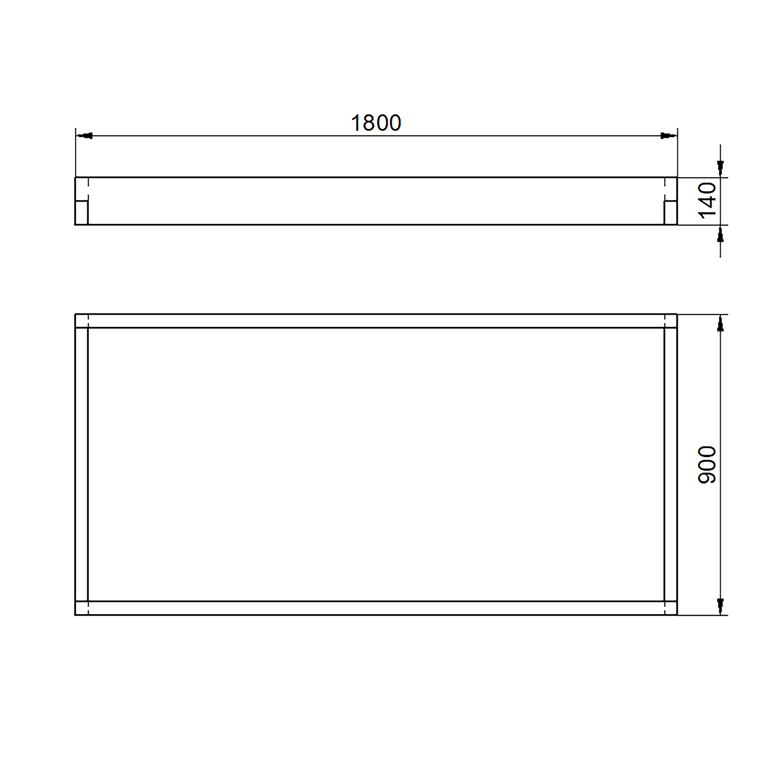Measurements Caledonian large raised bed 90 x 180