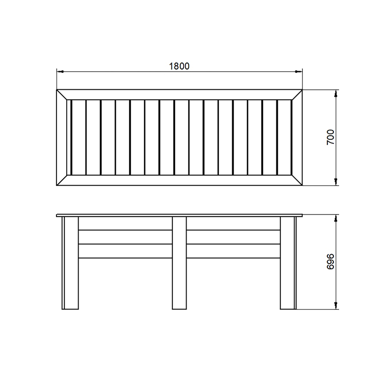 Large kitchen Garden planter 1.8m measurements