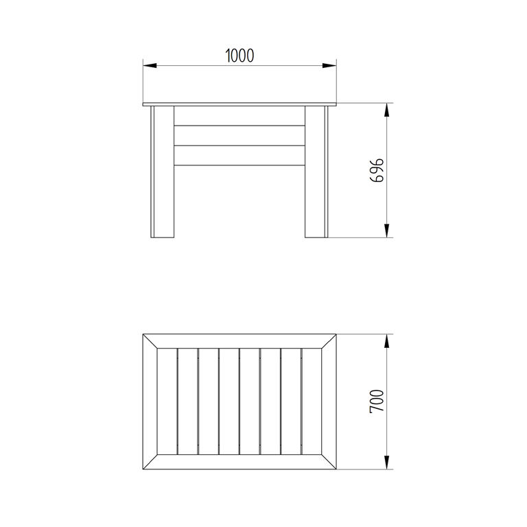 Kitchen Garden Planter 1m measurements