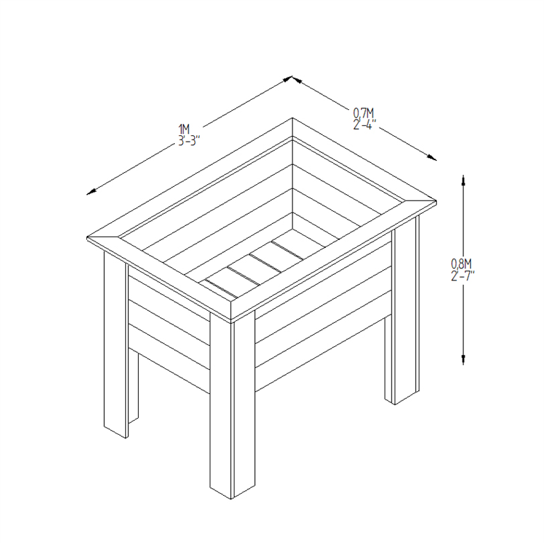Deep Root Planter - 1m measurements