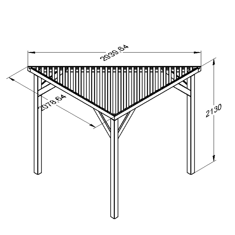 Slatted corner pergola measurements