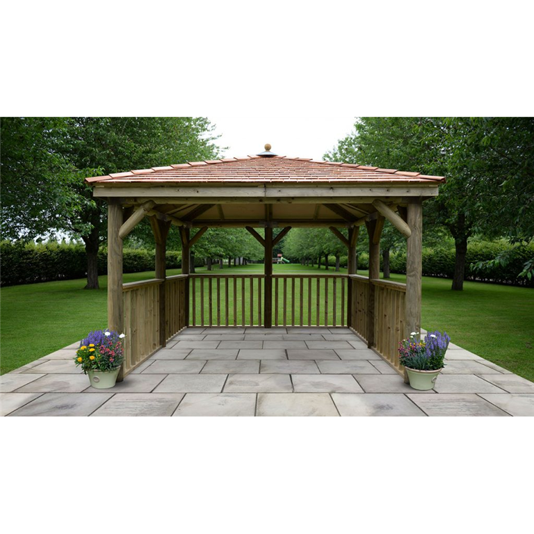 3.5 Timber Gazebo with cedar roof