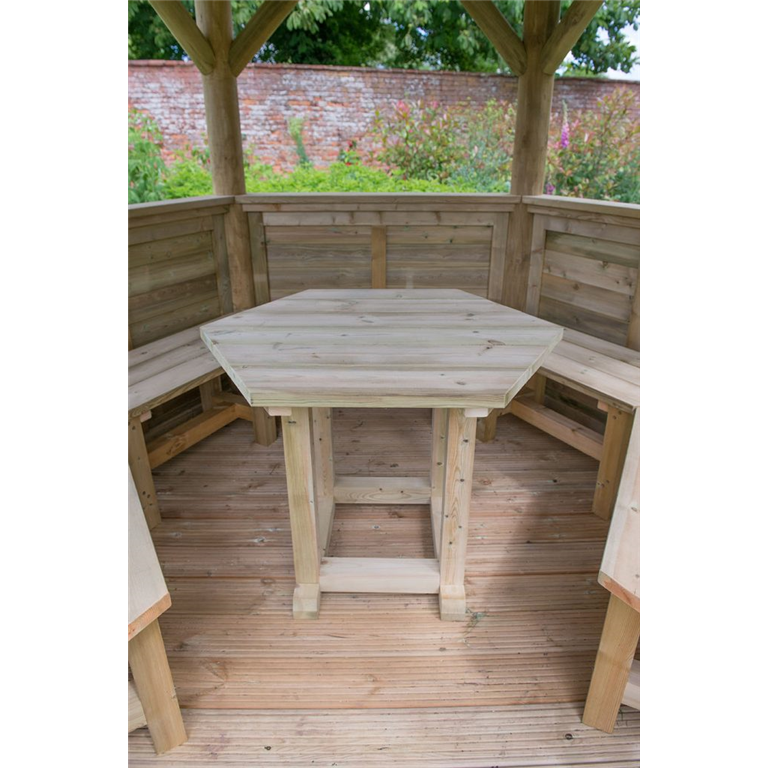 3.6m hexagonal gazebo with inside table