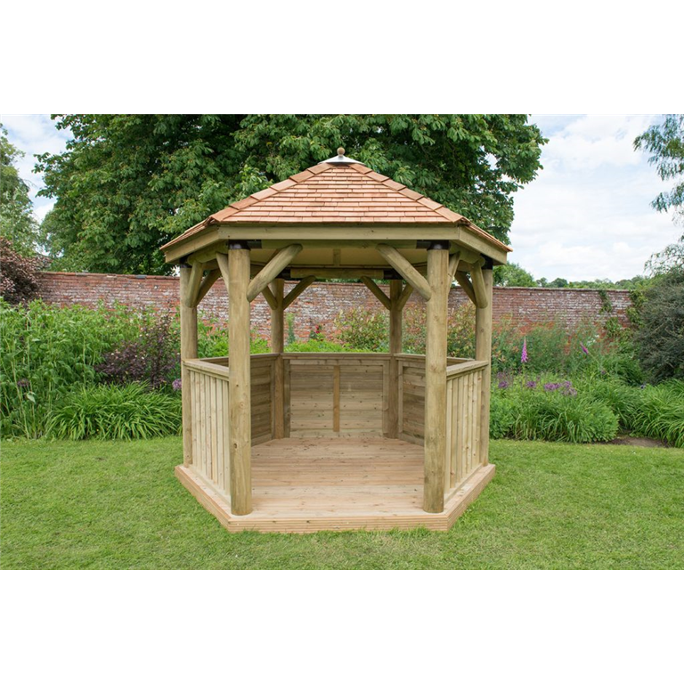 3m hexagonal gazebos unfurnished