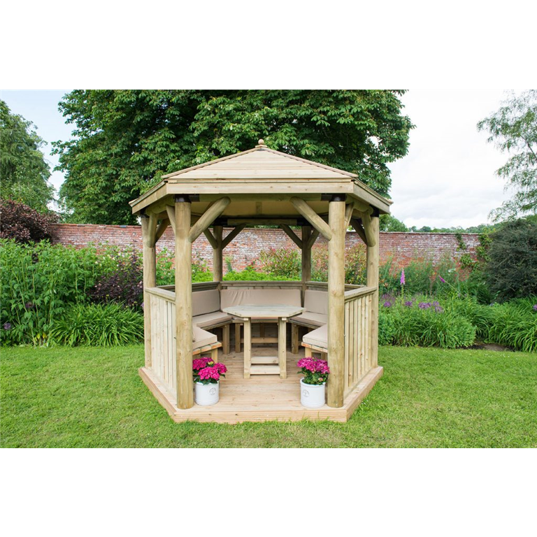 3m gazebos with timber roof cream
