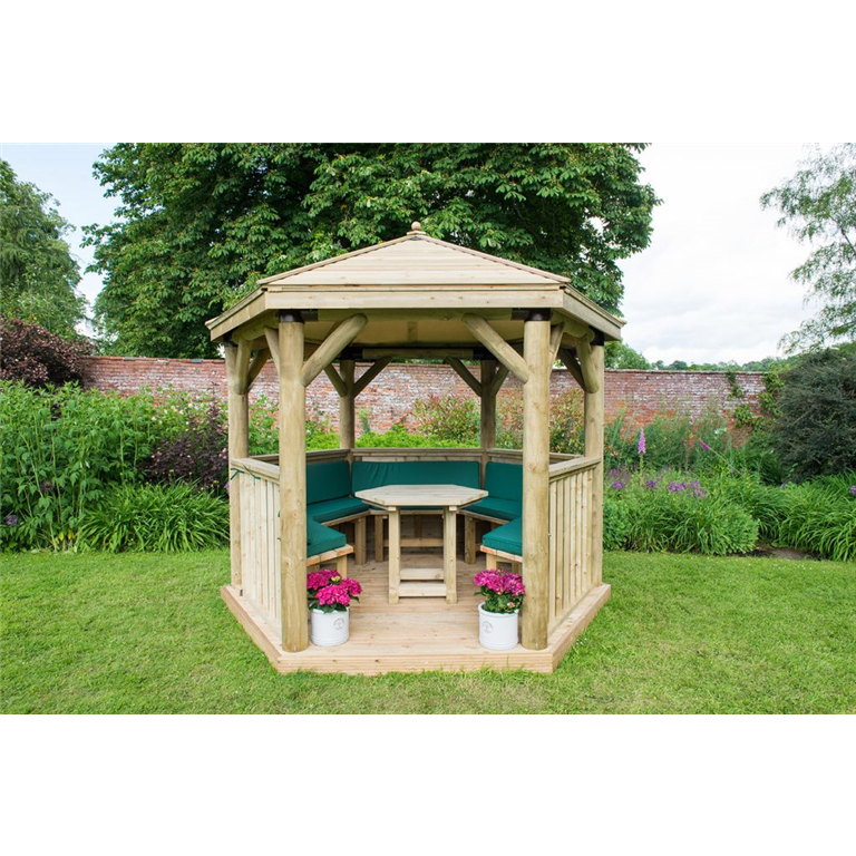 3m gazebos with timber roof green
