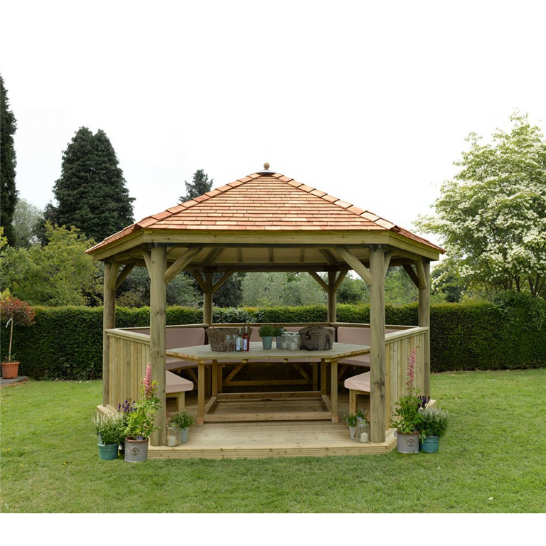 4.7m gazebo cedar cream