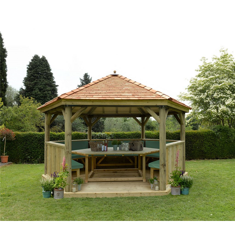4.7m gazebo cedar green