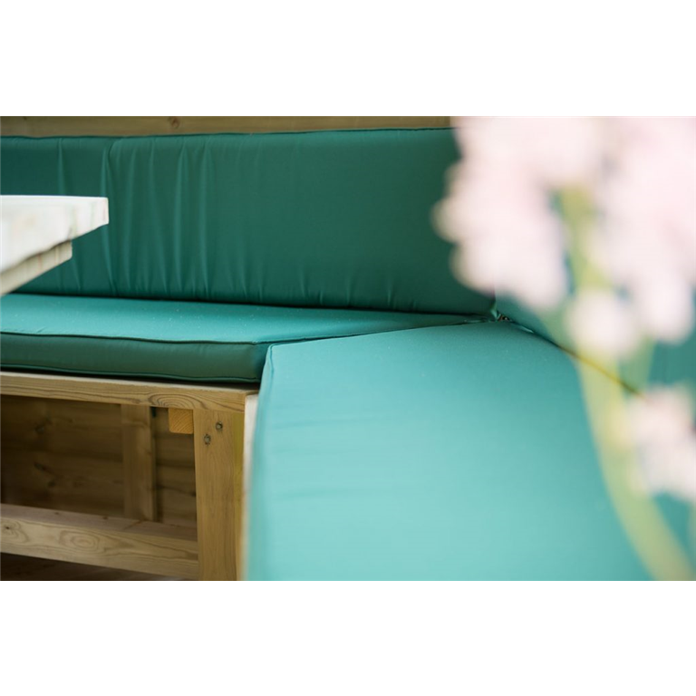 4.7m gazebos with timber roof green cushions