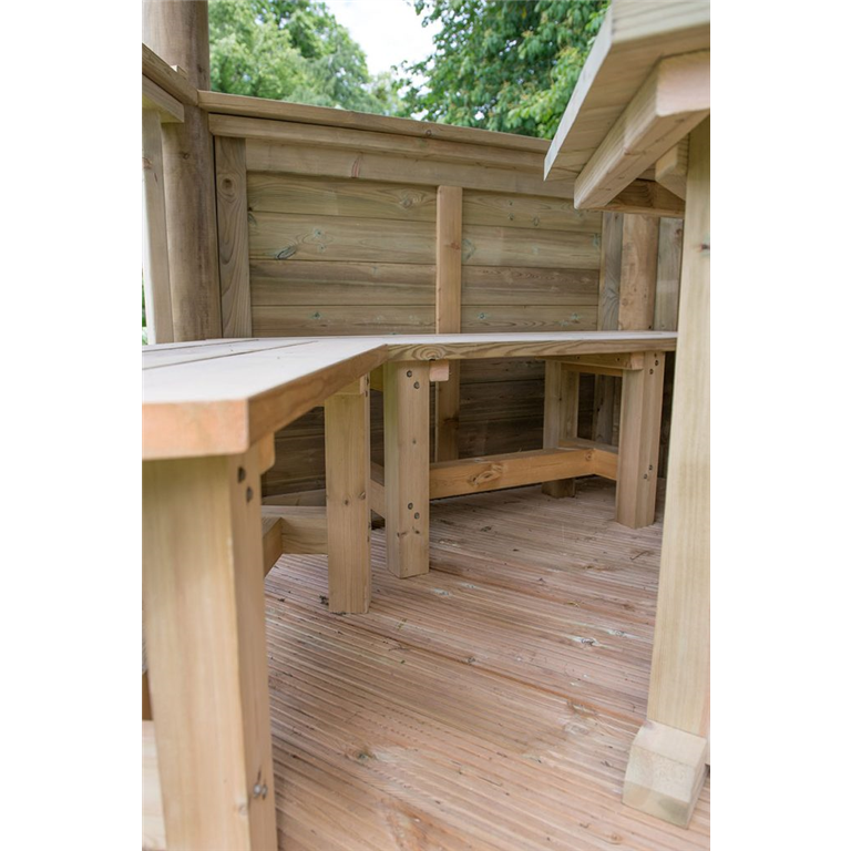 4.7m gazebos with timber roof benches