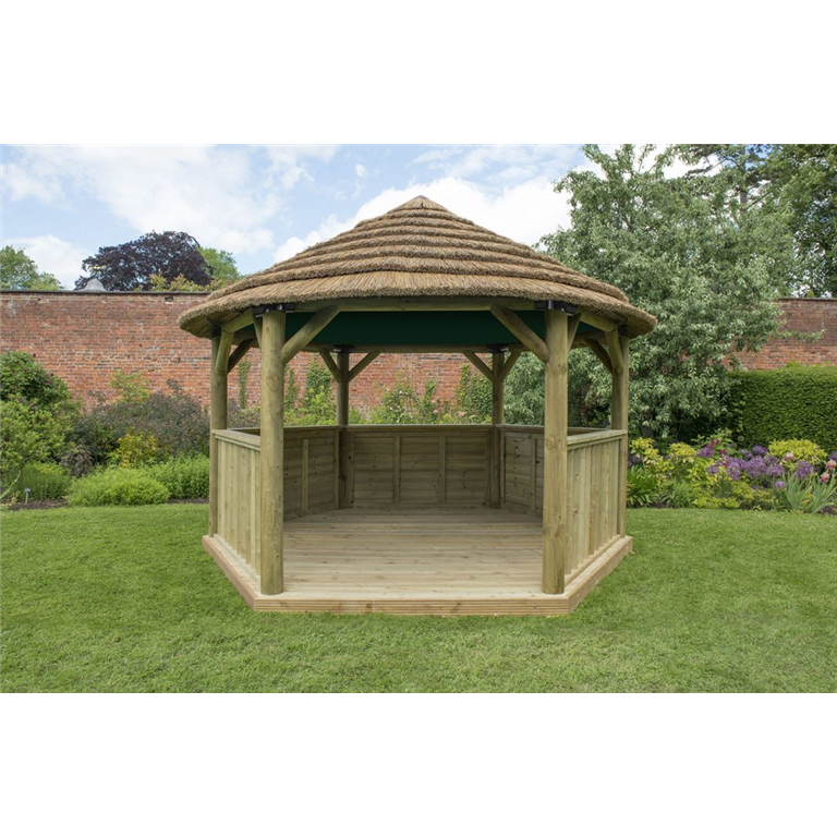 4m Hexagonal Gazebo unfurnished