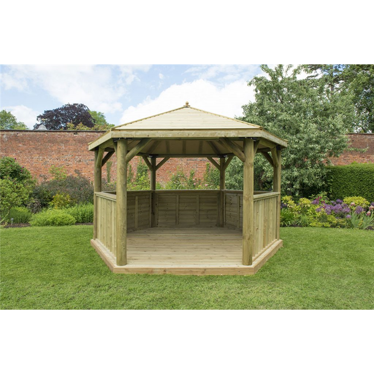 4m gazebos with timber roof unfurnished
