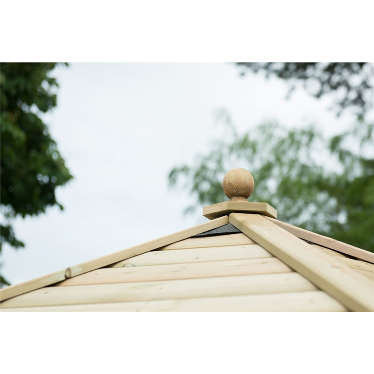 5.1 Premium Oval timber roof in timber with benches