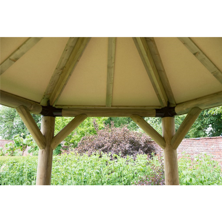 5.1 Premium Oval timber gazebo with benches