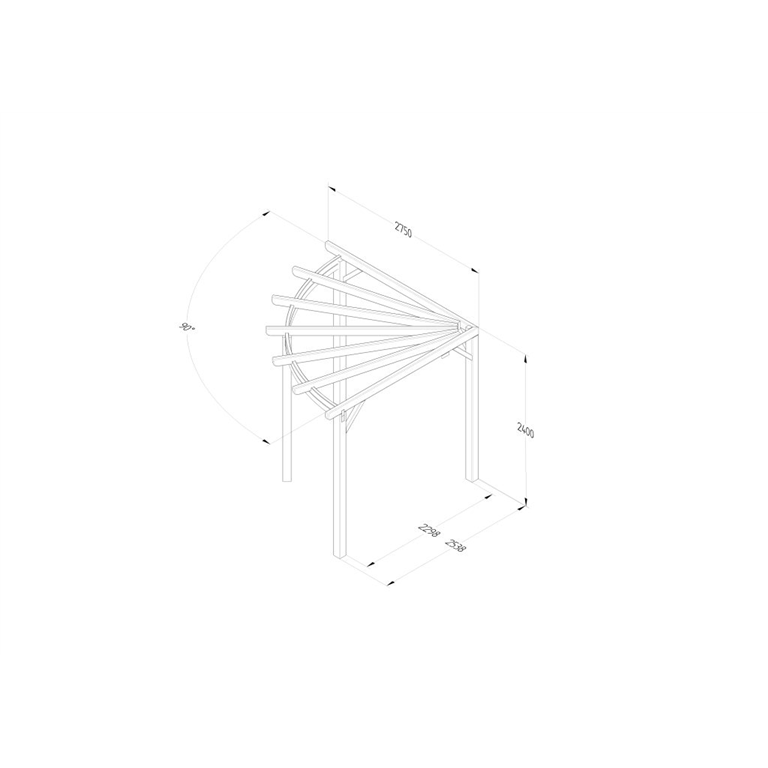 Radial Pergola for outdoor