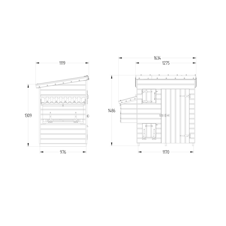 Large hen coop for chickens