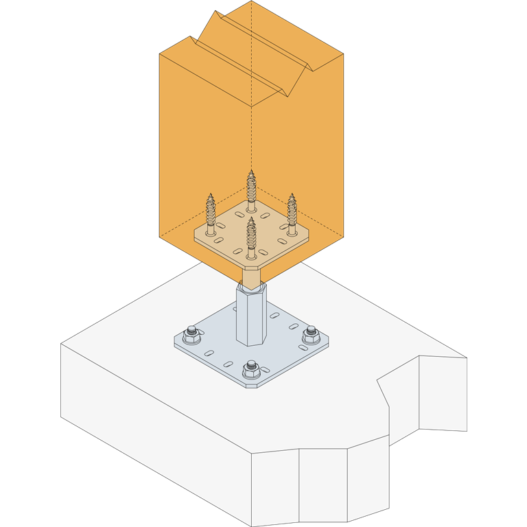 blackwood outdoor living PPRC adjustable post base